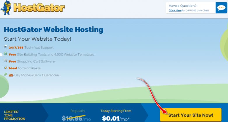 Hostgator 1 Cent Coupon Code