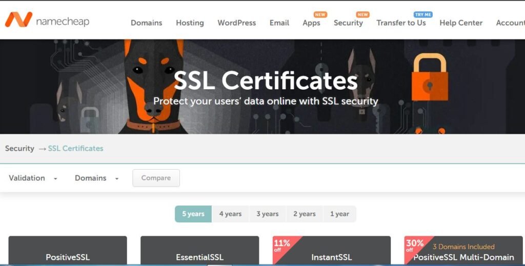 namecheap ssl certificates